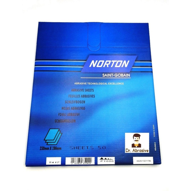 Wet or dry Norton Black Ice sandpaper, P240-2000