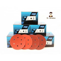 150mm 6" Norton sanding discs, hook and loop, 6 hole, P40-240