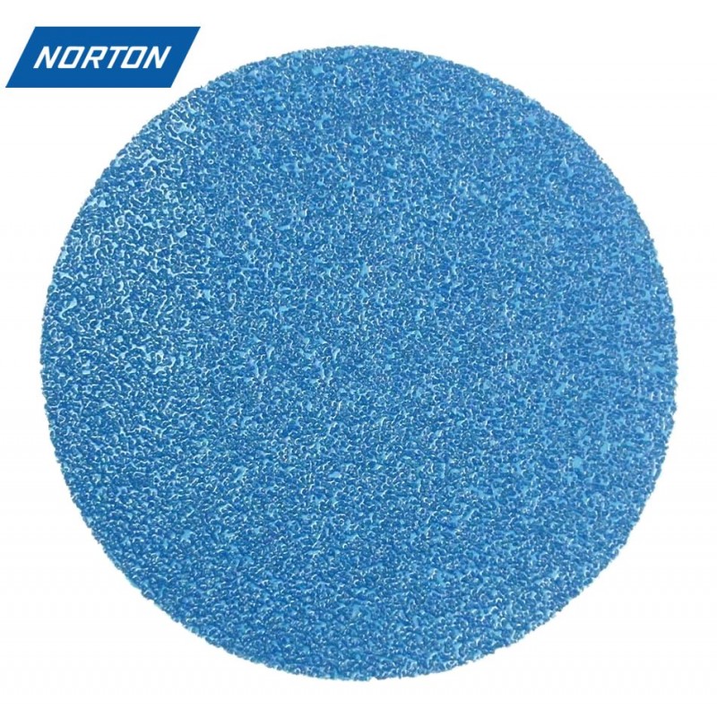 75mm 3" Norton Zirconium sanding discs, hook and loop, P40-400