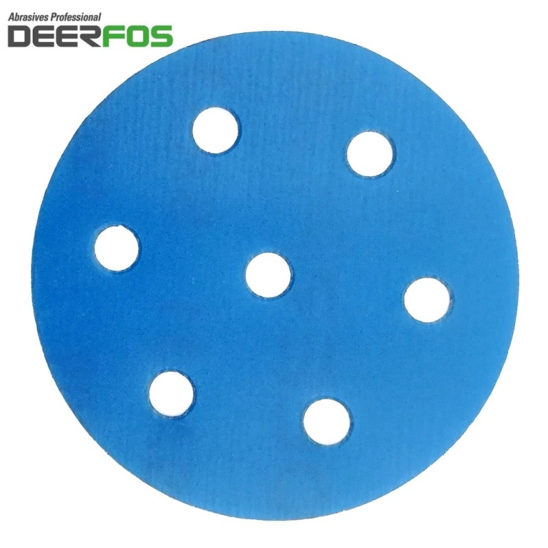 90mm 3.5" Wet or dry Deerfos sanding discs, hook and loop, 7 hole (Festool), P40-3000 90mm 3.5" Wet or dry Deerfos sanding discs, hook and loop, 7 hole (Festool), P40-3000