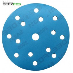 150mm 6" Wet or dry Deerfos sanding discs, hook and loop, 15 hole, P40-3000