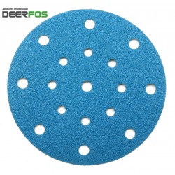 150mm 6" Wet or dry Deerfos sanding discs, hook and loop, 17 hole, P40-3000