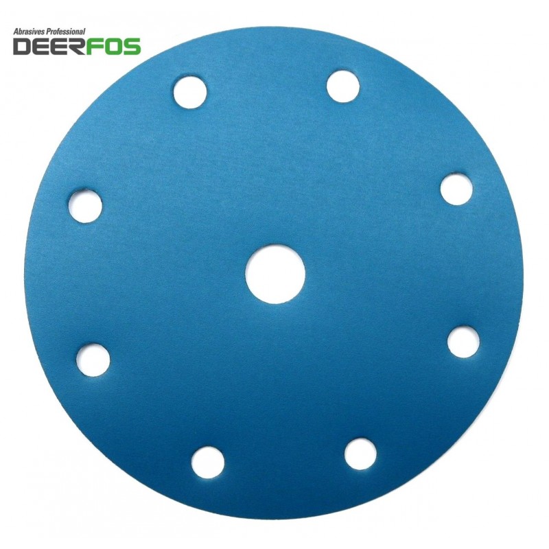 150mm 6" Wet or dry Deerfos sanding discs, hook and loop, 9 hole, P40-3000