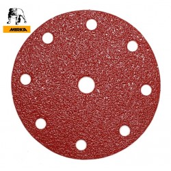 150mm 6" Mirka hook and loop sanding discs, 9 hole (for Festool), P40-240