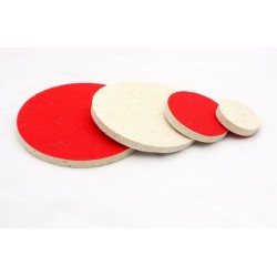 50mm, 75mm, 125mm, 150mm 3M Felt polishing disc, hook & loop, 10mm thick