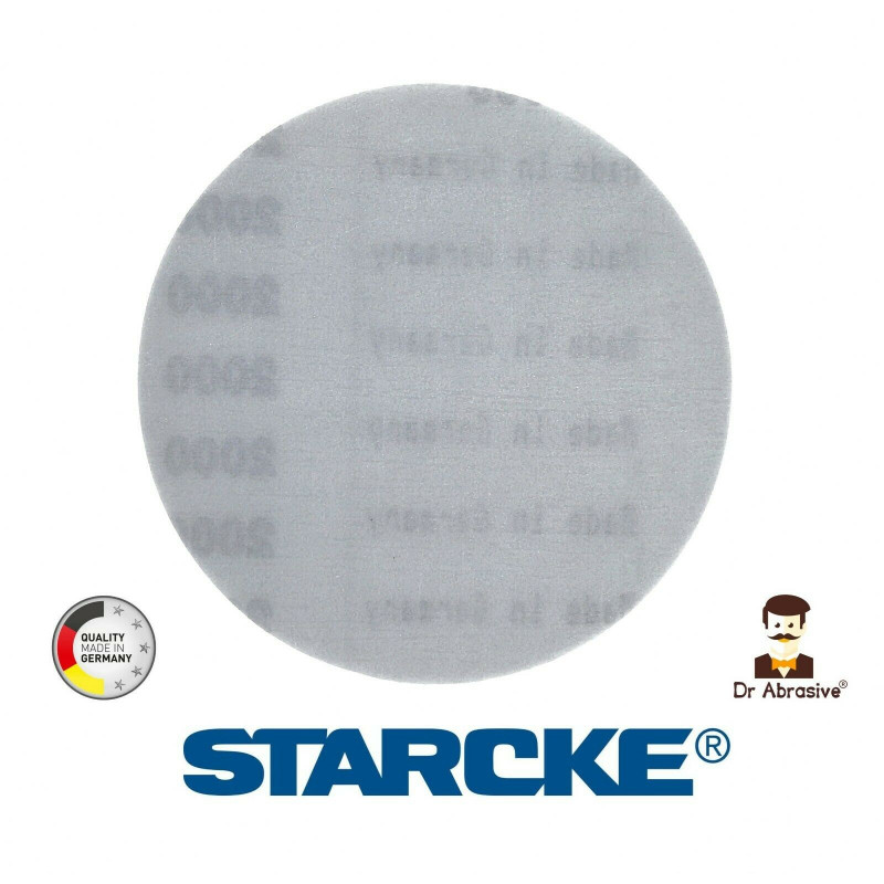 150mm 6" Starcke sanding discs, hook and loop, film, no hole, P803000