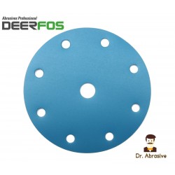 150mm 6" Wet or dry Deerfos sanding discs, hook and loop, 9 hole, P40-3000