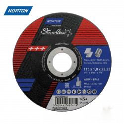 115mm 4.5" Norton Starline cutting discs, 115x1mm